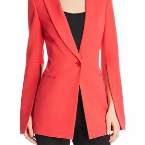 BCBGMAXAZRIA “Gia” Slit-Sleeve Blazer in Bold Red – Sleek, Statement-Making